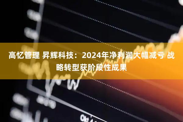 高忆管理 昇辉科技：2024年净利润大幅减亏 战略转型获阶段性成果